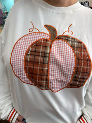 Plaid Pumpkin Sweatshirt