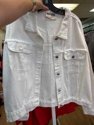 White Denim Jacket 1X