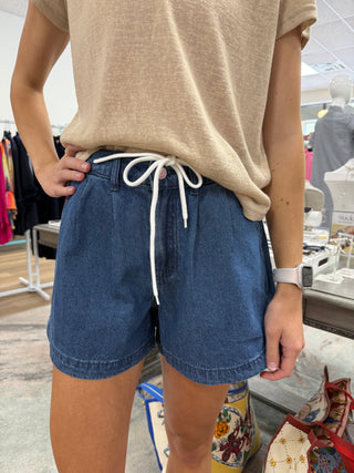Denim Paperbag Shorts