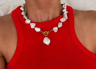 CHUNKY PEARL NECKLACE (Dallas Aug Market Presale)