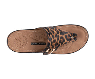 Arla Leopard Thong Sandals