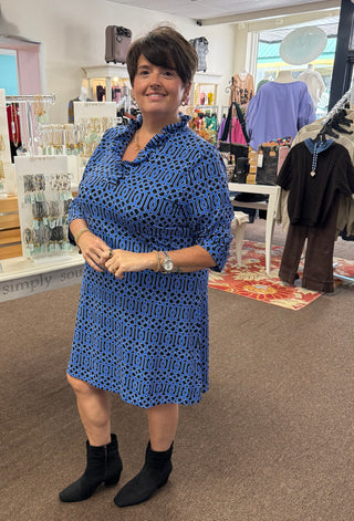 Blue Baby Ruffled Collar Dress