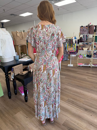 Whispering Paisley Maxi Dress