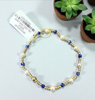 Enewton Pearl Sincerity Pattern 4MM Bead Bracelet Lapis