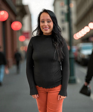 Avalee Funnel Neck Cable Knit Sweater