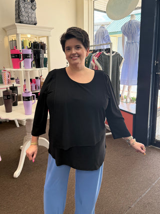 Black Double Layer Top