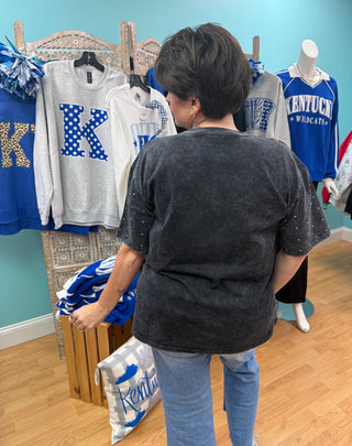Kentucky Bling Acid Washed Tee