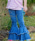 Girls Frayed Double Bell Bottom Jeans