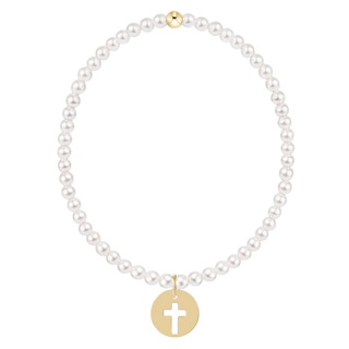 Enewton Classic Pearl 3MM Bracelet Blessed Gold Disc