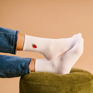 Embroidered Crew Socks