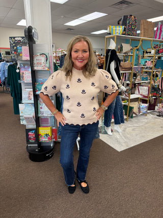 Waters Edge Scallop Sweater