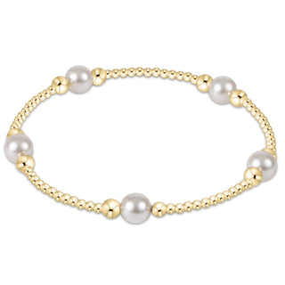 Enewton Purpose Pearl 6MM Bead Bracelet Gold