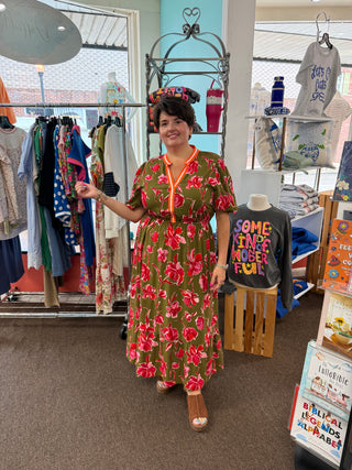 Garden Walls Midi Dress