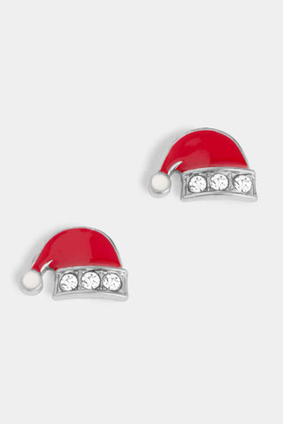 Glitzy Santa Hat Studs