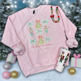 Just A Girl Who Loves Christmas Pink Sweatshirt