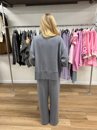Slate Hi-low Zippy Hoodie
