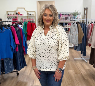 Polka Dot Poise Top