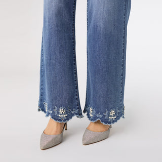 Bambu Soft Wide Leg Scalloped Bottom Jean
