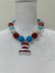 Red & White Hat Necklace