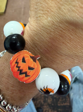 Pumpkin Whispers Spooky Things Stretch Bracelet