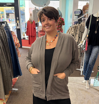 Dear Scarlett Charcoal Ember Cardigan