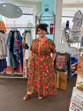 Garden Walls Midi Dress