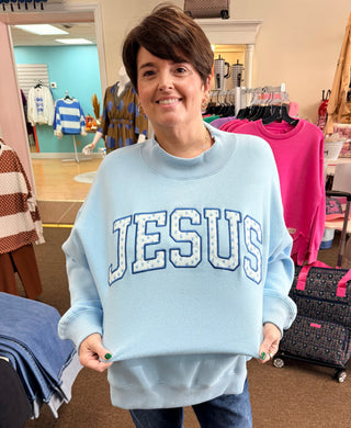Jesus Mock Neck Sweatshirt