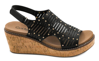 Corkys Can We Go Black Wedge