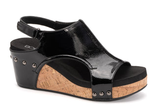 Corkys Carley Black Patent Wedge