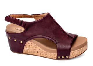 Carley Burgundy Wedge (ETA October 2024)