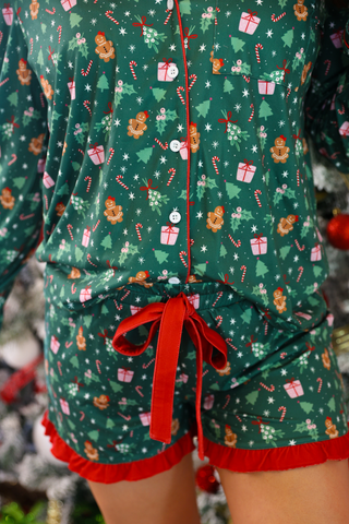 PREORDER - All I Want For Christmas Ruffle Pajama Set