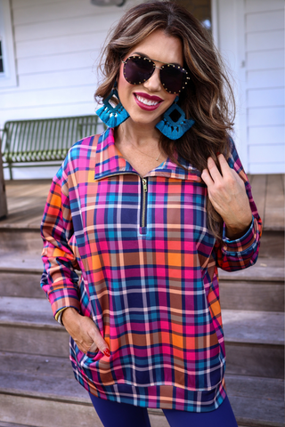 Patterned in Plaid Everyday Pullover