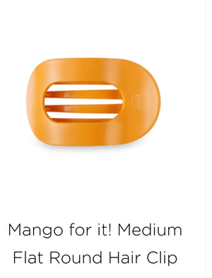 Teleties Mango For It! Flat Round Hair Clip