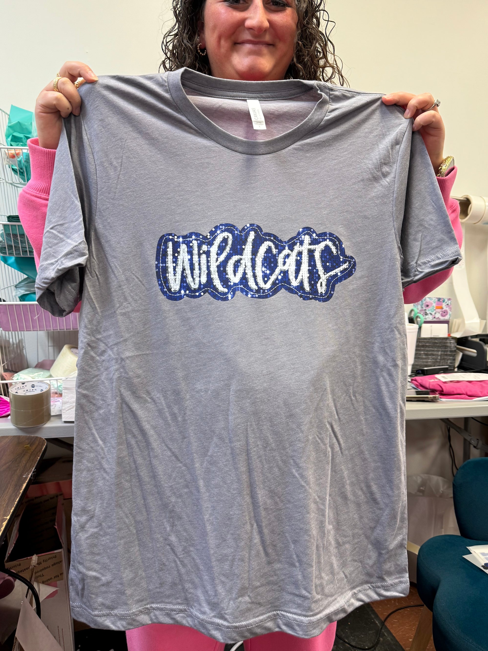 Wildcats Faux Glitter Tee