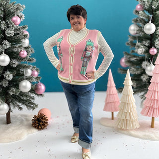 Sequin Nutcracker Sweater Vest
