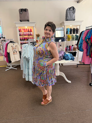 Dear Scarlett Violet Coral Sands Dress