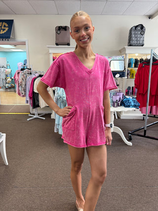 Back At It Pink Romper