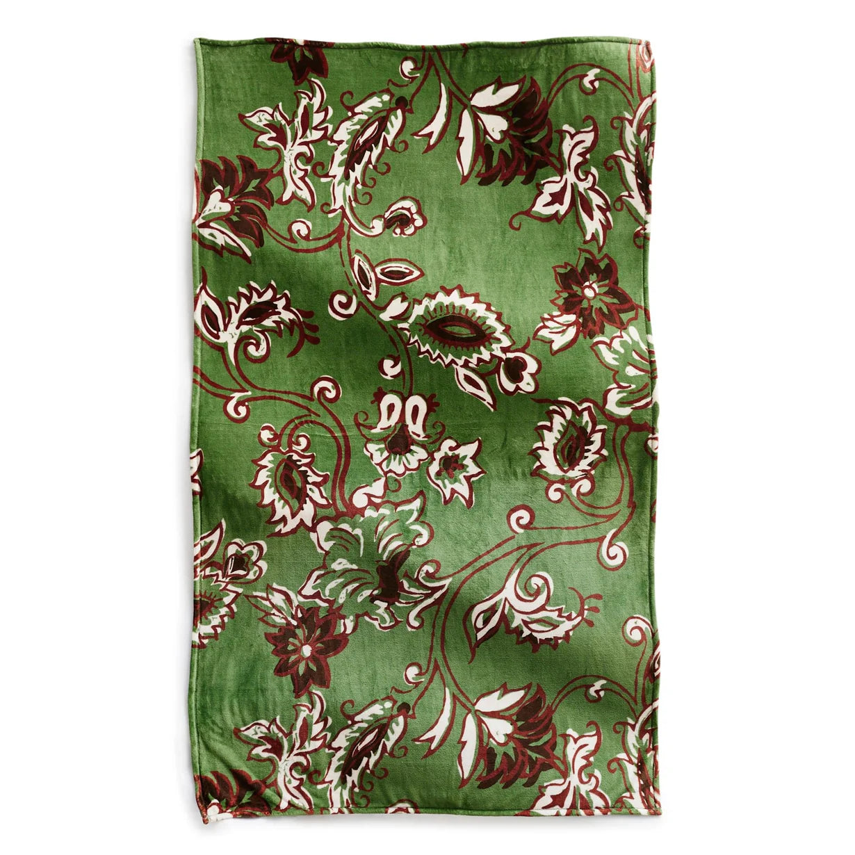 Vera Bradley Plush Throw Blanket Victorian Vines Vineyard Green