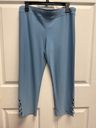 Blue Ankle Length Legging W/ Criss Cross Detail