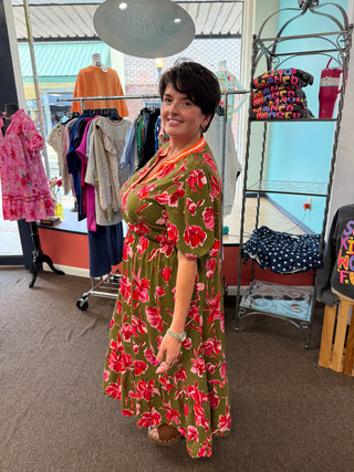 Garden Walls Midi Dress