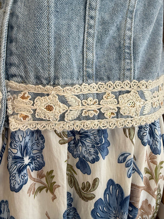 Lace + Light Denim Vest