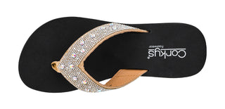 Corkys Dime A Dozen Rhinestone Sandals