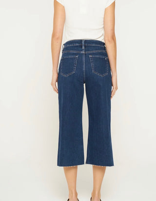 Mica Denim Super High Cropped Wide Capri