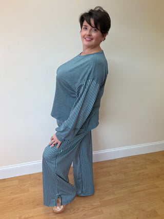 Green Bay Long Sleeve Top & Pant Set