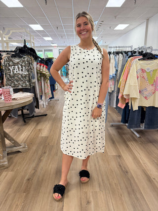 Dot Moment Cream Dress