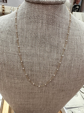 Enewton 15" Choker Simplicity Chain Gold 2mm Pearl