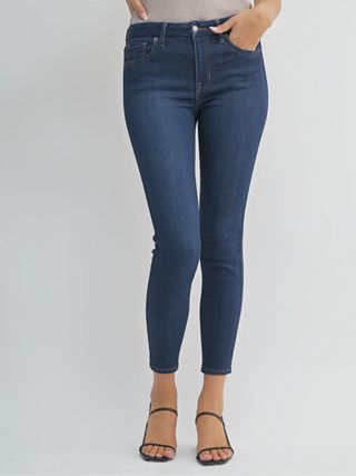 No Whisker Skinny Dark Denim Jean