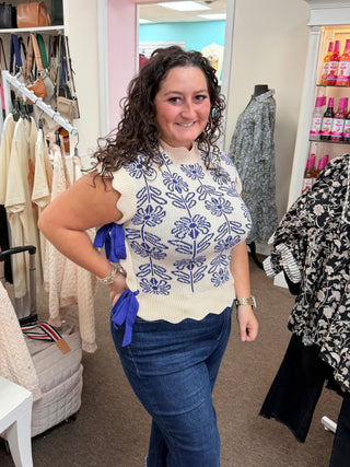 Petal Stitch Sweater Vest