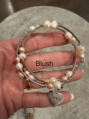 Pearl Wrap Bracelets With Charms