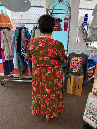 Garden Walls Midi Dress